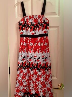 Ted Baker Floral Embroidered Midi Dress